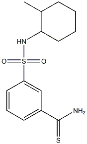 3-[(2-methylcyclohexyl)sulfamoyl]benzene-1-carbothioamide,,结构式