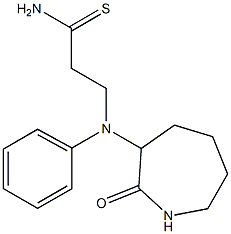 3-[(2-oxoazepan-3-yl)(phenyl)amino]propanethioamide,,结构式
