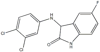 3-[(3,4-dichlorophenyl)amino]-5-fluoro-2,3-dihydro-1H-indol-2-one Structure