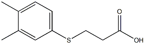 3-[(3,4-dimethylphenyl)sulfanyl]propanoic acid,,结构式
