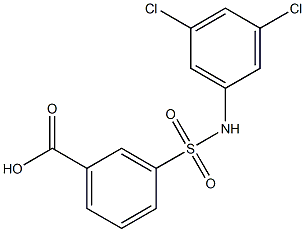 3-[(3,5-dichlorophenyl)sulfamoyl]benzoic acid 化学構造式