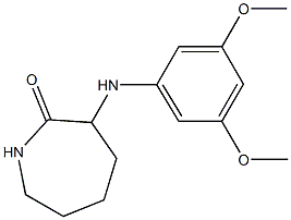 3-[(3,5-dimethoxyphenyl)amino]azepan-2-one 结构式