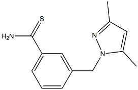 3-[(3,5-dimethyl-1H-pyrazol-1-yl)methyl]benzenecarbothioamide 化学構造式