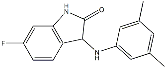 3-[(3,5-dimethylphenyl)amino]-6-fluoro-2,3-dihydro-1H-indol-2-one,,结构式