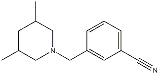 3-[(3,5-dimethylpiperidin-1-yl)methyl]benzonitrile,,结构式