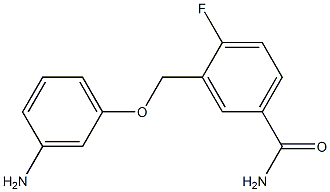 3-[(3-aminophenoxy)methyl]-4-fluorobenzamide 化学構造式