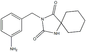 3-[(3-aminophenyl)methyl]-1,3-diazaspiro[4.5]decane-2,4-dione,,结构式