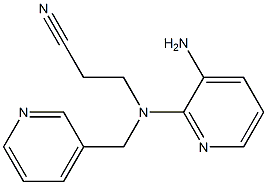 3-[(3-aminopyridin-2-yl)(pyridin-3-ylmethyl)amino]propanenitrile Struktur