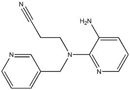 3-[(3-aminopyridin-2-yl)(pyridin-3-ylmethyl)amino]propanenitrile 化学構造式