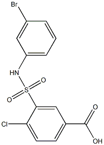 3-[(3-bromophenyl)sulfamoyl]-4-chlorobenzoic acid Structure