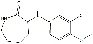 3-[(3-chloro-4-methoxyphenyl)amino]azepan-2-one Struktur