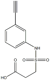 3-[(3-ethynylphenyl)sulfamoyl]propanoic acid 结构式