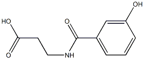 3-[(3-hydroxybenzoyl)amino]propanoic acid Structure