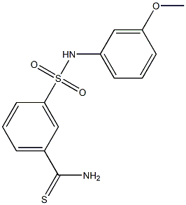 3-[(3-methoxyphenyl)sulfamoyl]benzene-1-carbothioamide Struktur