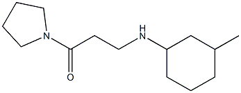 3-[(3-methylcyclohexyl)amino]-1-(pyrrolidin-1-yl)propan-1-one,,结构式