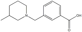 3-[(3-methylpiperidin-1-yl)methyl]benzoic acid Struktur