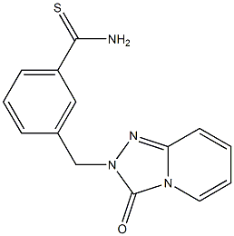 3-[(3-oxo[1,2,4]triazolo[4,3-a]pyridin-2(3H)-yl)methyl]benzenecarbothioamide Structure
