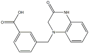 3-[(3-oxo-1,2,3,4-tetrahydroquinoxalin-1-yl)methyl]benzoic acid Struktur