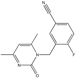 3-[(4,6-dimethyl-2-oxopyrimidin-1(2H)-yl)methyl]-4-fluorobenzonitrile|