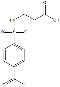 3-[(4-acetylbenzene)sulfonamido]propanoic acid 结构式