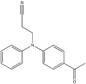 3-[(4-acetylphenyl)(phenyl)amino]propanenitrile Struktur