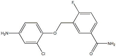 3-[(4-amino-2-chlorophenoxy)methyl]-4-fluorobenzamide Struktur