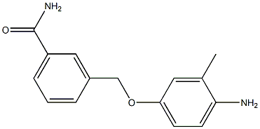 3-[(4-amino-3-methylphenoxy)methyl]benzamide 化学構造式