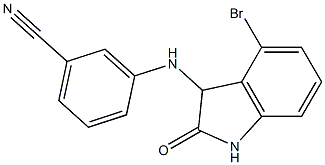 3-[(4-bromo-2-oxo-2,3-dihydro-1H-indol-3-yl)amino]benzonitrile Structure