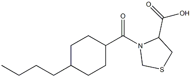 3-[(4-butylcyclohexyl)carbonyl]-1,3-thiazolidine-4-carboxylic acid Struktur
