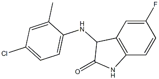  3-[(4-chloro-2-methylphenyl)amino]-5-fluoro-2,3-dihydro-1H-indol-2-one