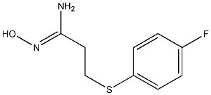 3-[(4-fluorophenyl)sulfanyl]-N'-hydroxypropanimidamide Structure