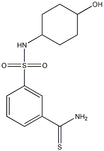 3-[(4-hydroxycyclohexyl)sulfamoyl]benzene-1-carbothioamide 化学構造式