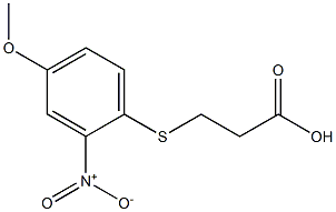 3-[(4-methoxy-2-nitrophenyl)thio]propanoic acid Struktur