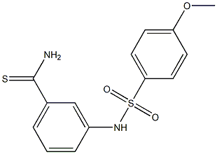 3-[(4-methoxybenzene)sulfonamido]benzene-1-carbothioamide,,结构式