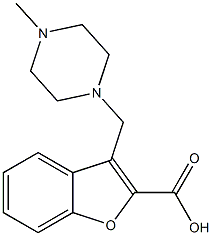 3-[(4-methylpiperazin-1-yl)methyl]-1-benzofuran-2-carboxylic acid Struktur