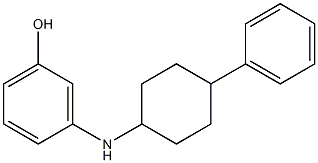 3-[(4-phenylcyclohexyl)amino]phenol Struktur