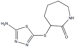 3-[(5-amino-1,3,4-thiadiazol-2-yl)sulfanyl]azepan-2-one Struktur