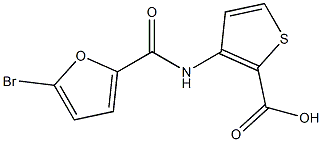 3-[(5-bromo-2-furoyl)amino]thiophene-2-carboxylic acid Struktur