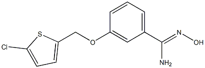 3-[(5-chlorothien-2-yl)methoxy]-N'-hydroxybenzenecarboximidamide,,结构式