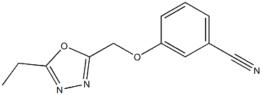 3-[(5-ethyl-1,3,4-oxadiazol-2-yl)methoxy]benzonitrile Structure