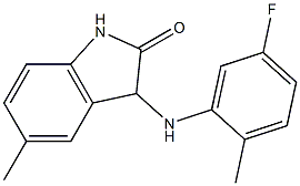 3-[(5-fluoro-2-methylphenyl)amino]-5-methyl-2,3-dihydro-1H-indol-2-one Struktur