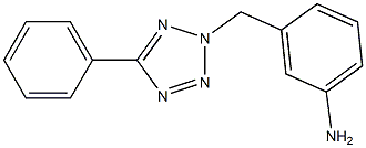 3-[(5-phenyl-2H-1,2,3,4-tetrazol-2-yl)methyl]aniline,,结构式