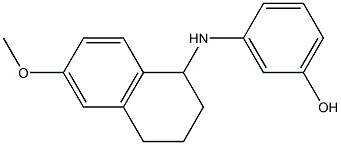 3-[(6-methoxy-1,2,3,4-tetrahydronaphthalen-1-yl)amino]phenol Structure