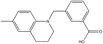 3-[(6-methyl-1,2,3,4-tetrahydroquinolin-1-yl)methyl]benzoic acid Structure