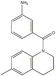 3-[(6-methyl-3,4-dihydroquinolin-1(2H)-yl)carbonyl]aniline,,结构式