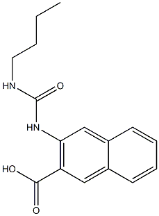 3-[(butylcarbamoyl)amino]naphthalene-2-carboxylic acid 化学構造式