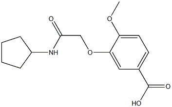 3-[(cyclopentylcarbamoyl)methoxy]-4-methoxybenzoic acid,,结构式