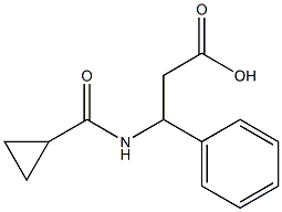 3-[(cyclopropylcarbonyl)amino]-3-phenylpropanoic acid Struktur