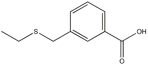 3-[(ethylsulfanyl)methyl]benzoic acid 化学構造式