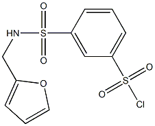 3-[(furan-2-ylmethyl)sulfamoyl]benzene-1-sulfonyl chloride Struktur
